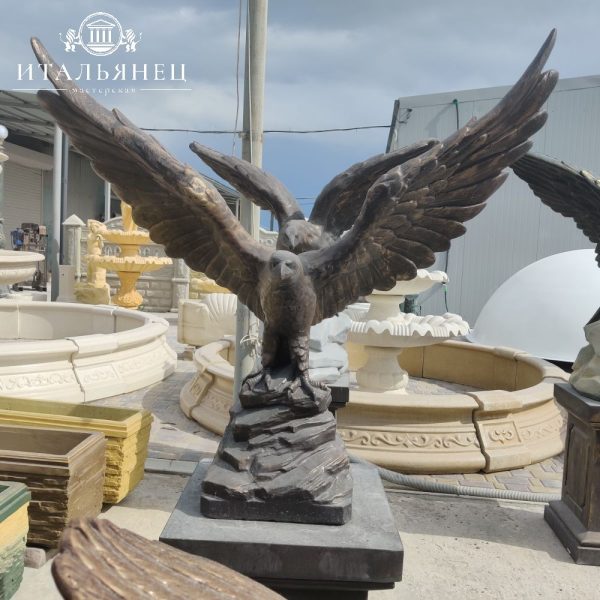 Скульптура "Орёл гордый" крылья в сторону - фото 5